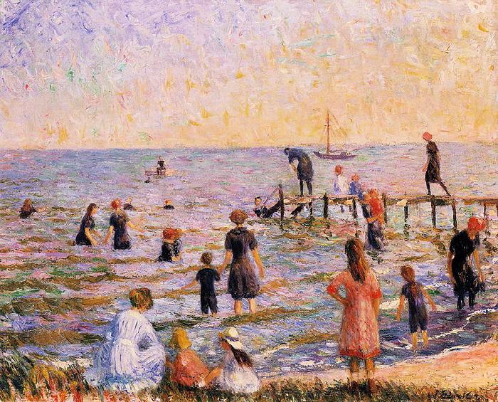 William Glackens Long Island France oil painting art